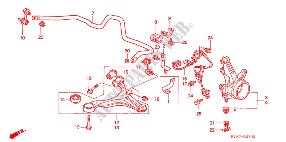 ARTICULATION pour Honda STREAM 2.0ES 5 Portes 5 vitesses manuelles 2001