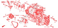 SUPPORT DE MOTEUR (2.0L) pour Honda STREAM SI 5 Portes 5 vitesses automatique 2005