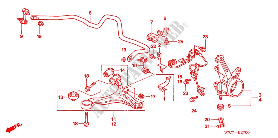 ARTICULATION pour Honda STREAM ES 5 Portes 5 vitesses manuelles 2005