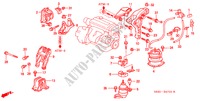 SUPPORTS DE MOTEUR(L4)(AT) ('01 ) pour Honda ACCORD COUPE 2.0IES 2 Portes 4 vitesses automatique 2001