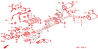 TUYAU D'ECHAPPEMENT(V6) pour Honda ACCORD COUPE 3.0IV6 2 Portes 4 vitesses automatique 2001