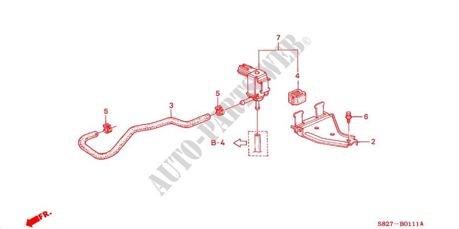 SOLENOIDE COMMANDE PURGE SOUPAPE(V6) pour Honda ACCORD COUPE 3.0IV6 2 Portes 4 vitesses automatique 2000