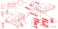 EMBLEMES/ETIQUETTES DE PRECAUTIONS pour Honda ACCORD LX 4 Portes 4 vitesses automatique 2000