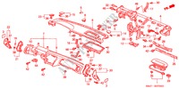PANNEAU D'INSTRUMENT(LH) pour Honda ACCORD 2.3EXI 4 Portes 4 vitesses automatique 2000