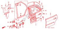 PANNEAUX PORTE ARRIERE pour Honda ACCORD 2.3EXI 4 Portes 4 vitesses automatique 2000