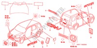 EMBLEMES/ETIQUETTES DE PRECAUTIONS pour Honda CR-V SE-S 5 Portes 5 vitesses manuelles 2004