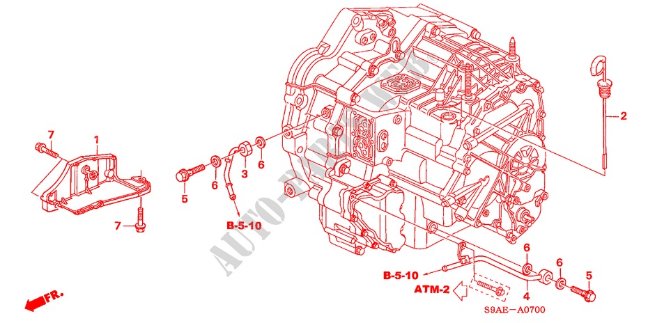 TUYAU ATF(4AT) pour Honda CR-V ES 5 Portes 4 vitesses automatique 2006
