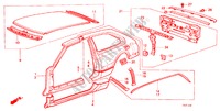 STRUCTURE DE CARROSSERIE(3)(2 PORTES) pour Honda ACCORD STD 3 Portes 3 vitesses automatique 1982