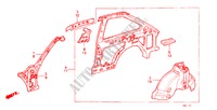 STRUCTURE DE CARROSSERIE(5)(2 PORTES) pour Honda ACCORD STD 3 Portes 5 vitesses manuelles 1982