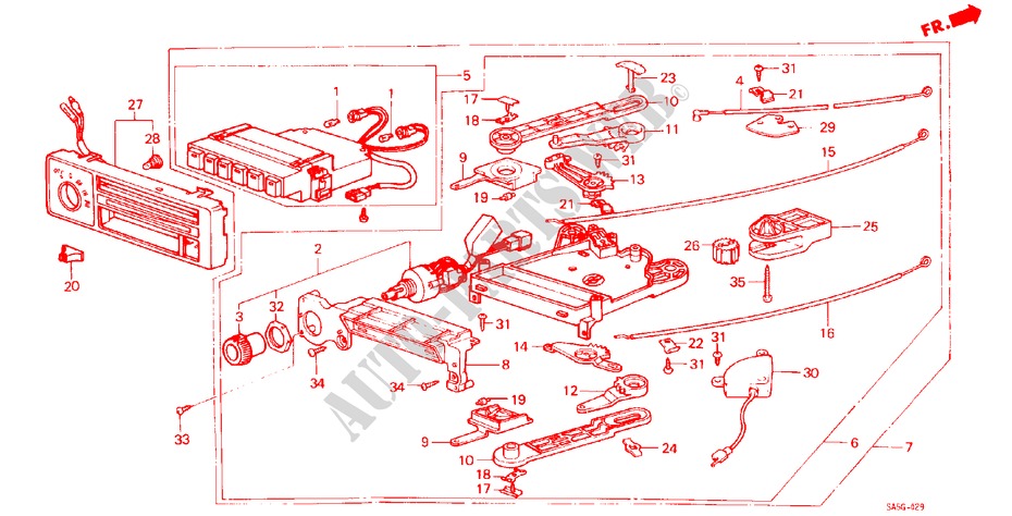 LEVIER DE CHAUFFAGE pour Honda ACCORD STD 3 Portes 5 vitesses manuelles 1984