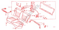 COMPOSANT DE SIEGE AR. (FOURGONNETTE) pour Honda CIVIC WAGON DX 5 Portes 5 vitesses manuelles 1983