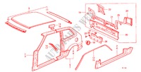 STRUCTURE DE CARROSSERIE(3 PORTES) pour Honda CIVIC S 3 Portes 5 vitesses manuelles 1982