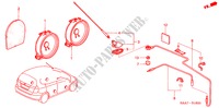 ANTENNE/HAUT PARLEUR(LH) pour Honda JAZZ 1.4S 5 Portes 5 vitesses manuelles 2002