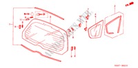 PARE BRISE ARRIERE/VITRE DE CUSTODE pour Honda JAZZ 1.4LS 5 Portes full automatique 2003