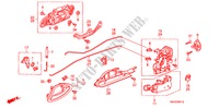 SERRURES PORTES ARRIERE/ POIGNEE EXTERNE(3) pour Honda JAZZ 1.4 ES 5 Portes 5 vitesses manuelles 2008