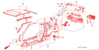 STRUCTURE DE CARROSSERIE(3) pour Honda PRELUDE EX 2 Portes 4 vitesses automatique 1984