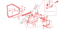 GARNITURE DE PORTE AVANT(5 PORTES) pour Honda INTEGRA DX 5 Portes 5 vitesses manuelles 1988