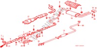 TUYAU D'ECHAPPEMENT(PGM FI) pour Honda INTEGRA SX 16 3 Portes 4 vitesses automatique 1988