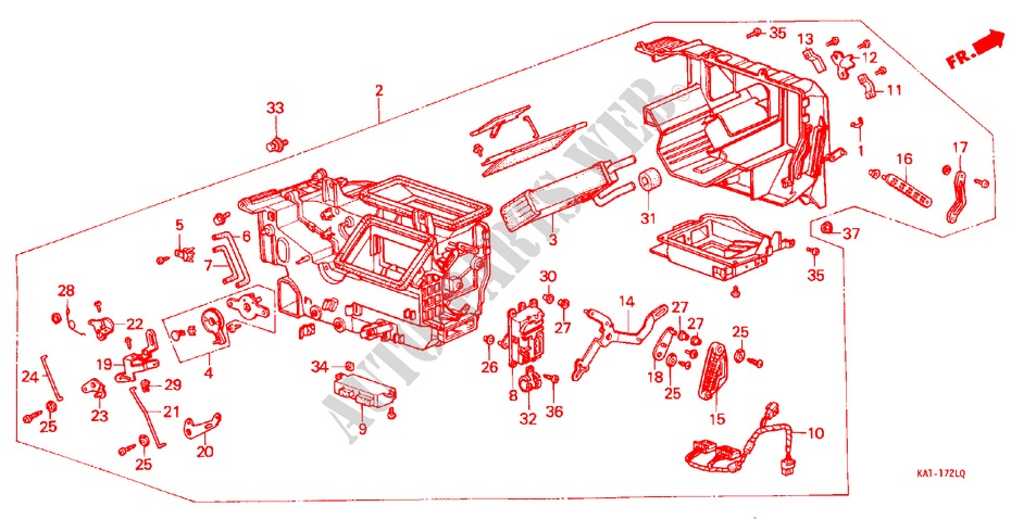 UNITE DE CHAUFFAGE pour Honda LEGEND V6 2.7I 4 Portes 5 vitesses manuelles 1988