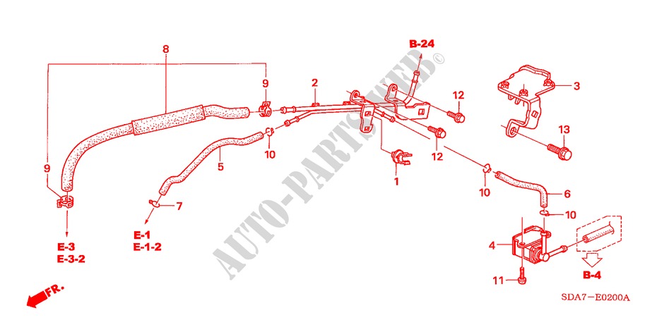 TUYAU D'INSTALLATION/TUBULURE(L4) pour Honda ACCORD 2.4          VTI-E 4 Portes 5 vitesses automatique 2003