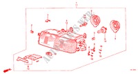 PROJECTEUR(2) pour Honda ACCORD LX 1600 4 Portes 4 vitesses automatique 1986