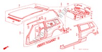 STRUCTURE DE CARROSSERIE(3)(2 PORTES) pour Honda ACCORD EX-2.0I 3 Portes 5 vitesses manuelles 1987