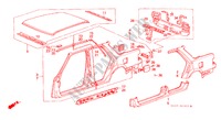STRUCTURE DE CARROSSERIE(4)(4 PORTES) pour Honda ACCORD EX-2.0I 4 Portes 5 vitesses manuelles 1987