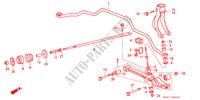 BRAS INFERIEUR AVANT/ RESSORT DE STABILISATEUR pour Honda ACCORD EX-2.0I 4 Portes 4 vitesses automatique 1989
