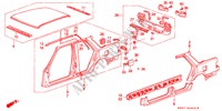 STRUCTURE DE CARROSSERIE(4)(4 PORTES) pour Honda ACCORD LX 1600 4 Portes 4 vitesses automatique 1989