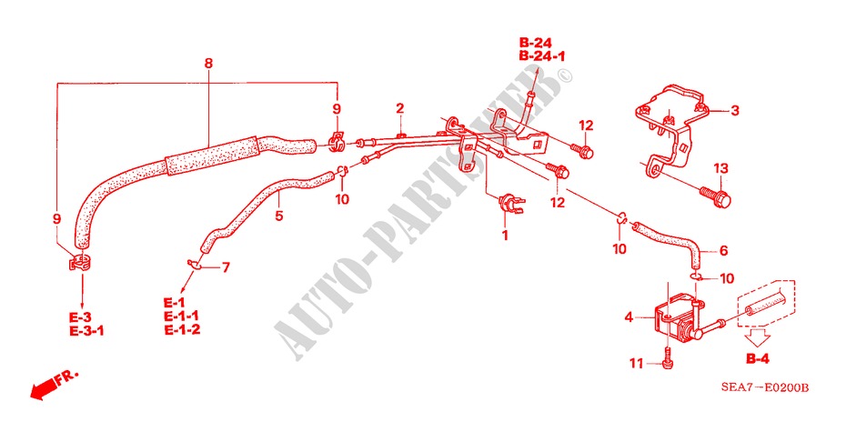 TUYAU D'INSTALLATION/TUBULURE pour Honda ACCORD 2.0 COMFORT 4 Portes 5 vitesses automatique 2003