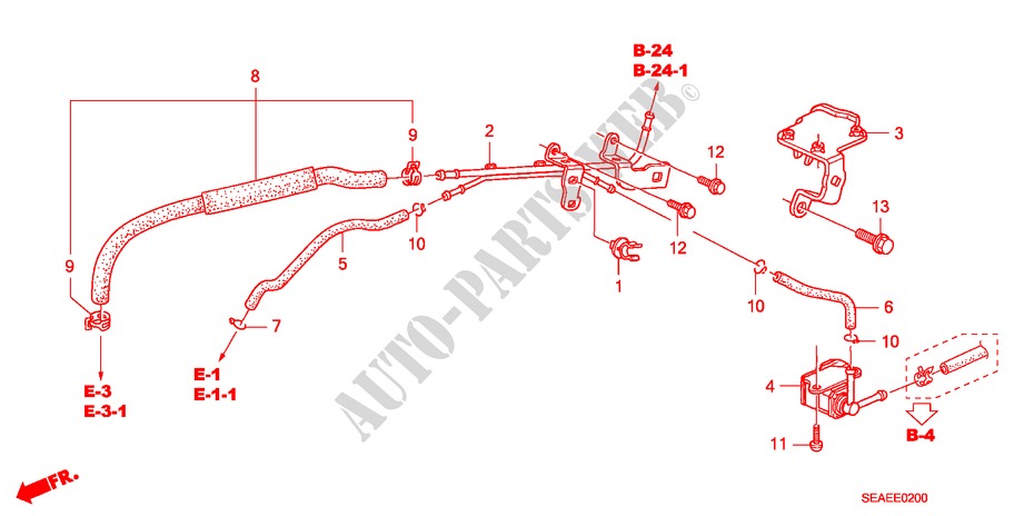 TUYAU D'INSTALLATION/TUBULURE pour Honda ACCORD 2.4 EXECUTIVE 4 Portes 6 vitesses manuelles 2007