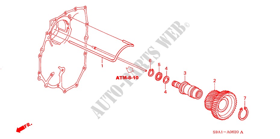 ARBRE DE RALENTI pour Honda ACCORD TOURER 2.0 EXECUTIVE 5 Portes 5 vitesses automatique 2003