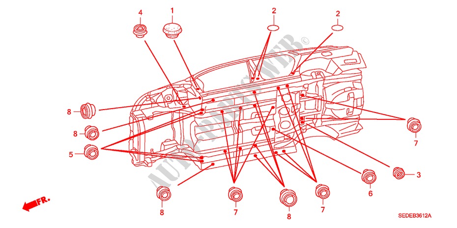 ANNEAU(INFERIEUR) pour Honda ACCORD TOURER 2.2 EXECUTIVE 5 Portes 6 vitesses manuelles 2007