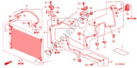 CLIMATISEUR (FLEXIBLES/TUYAUX) (LH) pour Honda CITY 1.4 S 4 Portes full automatique 2007