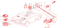 ANTENNE DE RADIO/HAUT PARLEUR pour Honda PRELUDE EX 2 Portes 5 vitesses manuelles 1986