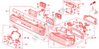 FEU ARRIERE/FEU DE MARCHE ARRIERE(2) pour Honda PRELUDE 2.0I-16 2 Portes 4 vitesses automatique 1990