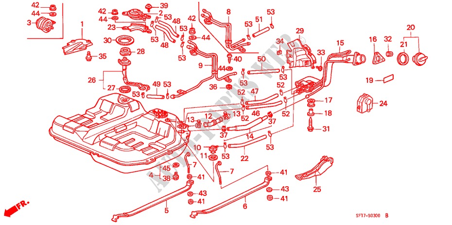 RESERVOIR A CARBURANT pour Honda PRELUDE 2.0I-16 2 Portes 4 vitesses automatique 1989