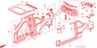 STRUCTURE DE CARROSSERIE(3) pour Honda PRELUDE 2.0EX 2 Portes 5 vitesses manuelles 1991