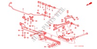 BRAS INFERIEUR ARRIERE/ STABILISATEUR ARRIERE pour Honda LEGEND COUPE V6 2.7I 2 Portes 4 vitesses automatique 1990