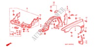 GARDE BOUE AVANT pour Honda LEGEND COUPE V6 2.7I 2 Portes 4 vitesses automatique 1989