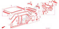 STRUCTURE DE CARROSSERIE(3) pour Honda BALLADE EX 4 Portes 5 vitesses manuelles 1986