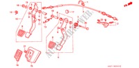 PEDALE DE FREIN/PEDALE D'EMBRAYAGE(RH) pour Honda CIVIC CRX 1.6I-16 3 Portes 5 vitesses manuelles 1991