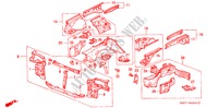 STRUCTURE DE CARROSSERIE(PAROI TRANSVERSALE AV.) pour Honda CIVIC CRX 1.6I-16 3 Portes 5 vitesses manuelles 1989