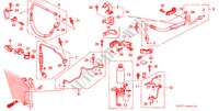 CLIMATISEUR (FLEXIBLES/TUYAUX)(RH) pour Honda CIVIC 1.6I-16 3 Portes 5 vitesses manuelles 1991