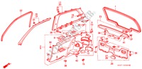 ENJOLIVURES DE PORTE/GARNITURE LATERALE pour Honda CIVIC 1.6I 3 Portes 5 vitesses manuelles 1988