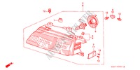 PROJECTEUR(2) pour Honda CIVIC DX 3 Portes 4 vitesses automatique 1990