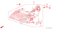 PROJECTEUR(2) pour Honda CIVIC 1.6I 4 Portes 5 vitesses manuelles 1991
