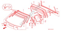 PARE BRISE AVANT/ PARE BRISE ARRIERE pour Honda CIVIC SHUTTLE 1.6I-4WD 5 Portes 5 vitesses manuelles 1989