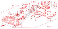 PROJECTEUR(1) pour Honda CIVIC SHUTTLE 1.6I-4WD 5 Portes 5 vitesses manuelles 1989
