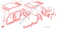 STRUCTURE DE CARROSSERIE(3) pour Honda CIVIC SHUTTLE GL 5 Portes 5 vitesses manuelles 1989